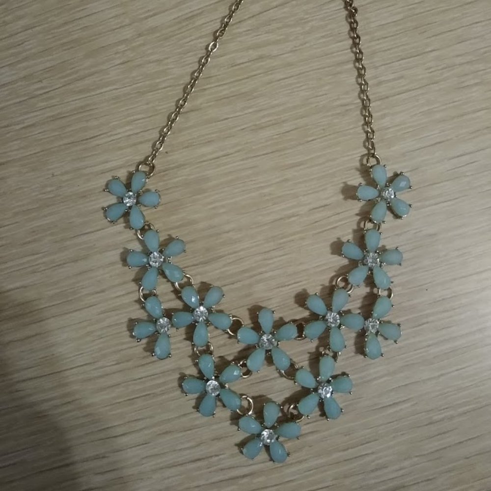 Statement Turquoise Flower Necklace